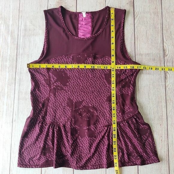 American Eagle Outfitters Live Your Life peplum floral mesh athletic tank - Picture 7 of 11